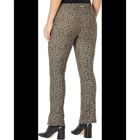Michael Kors Split Hem Pull On Pants Animal Print Stretch Waist Size XL - Picture 6 of 6